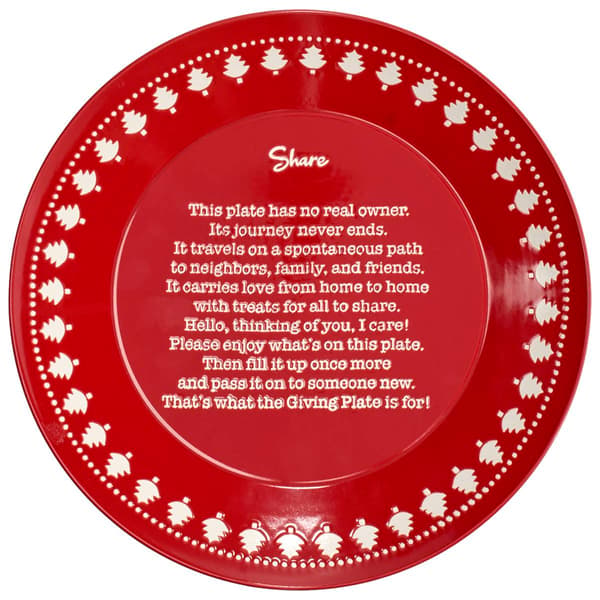 Home Essentials Red Christmas Prayer Giving Plate - image 