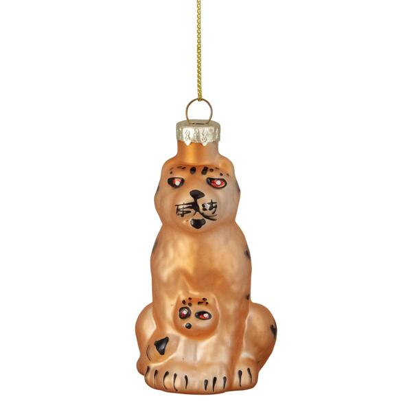 Northlight Seasonal Glass Leopard Christmas Ornament - image 
