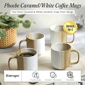 Sango Phoebe Caramel/White Ceramic Coffee Mugs - image 2