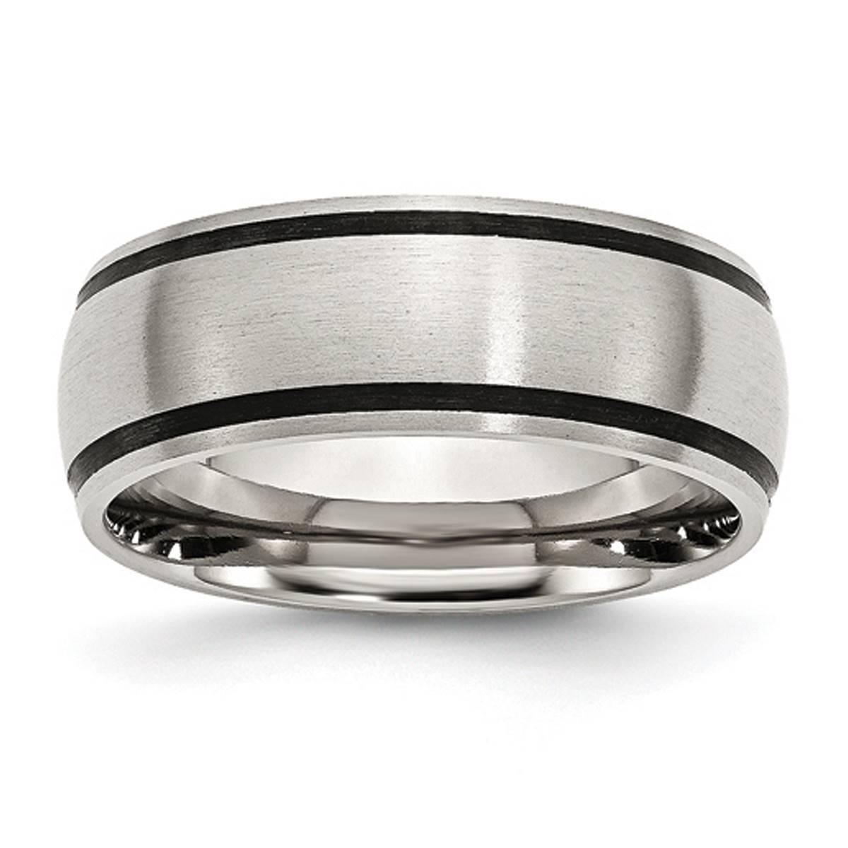 Mens Gentlemen’s Classics™ Stainless Steel & Black...
