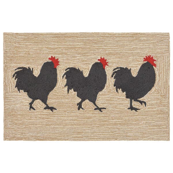 Liora Manne Frontporch Roosters Indoor/Outdoor Accent Rug
