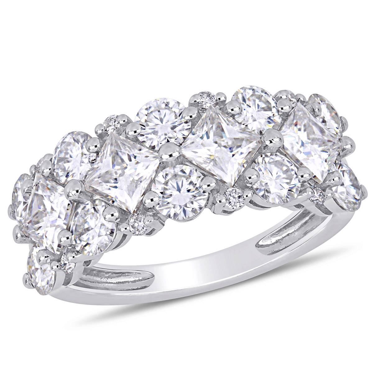 Diamond Classics™ 10kt. 14-Stone Princess & Round Cluster...