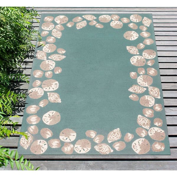 Liora Manne Capri Seashell Border Indoor/Outdoor Area Rug
