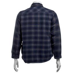 Mens Mountain Ridge Flannel Shirt Jacket - Blue/Grey