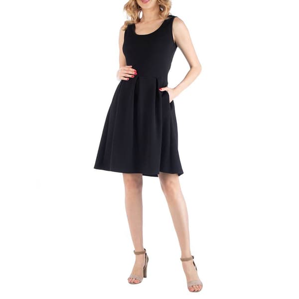 Plus Size 24/7 Comfort Apparel Sleeveless A-Line Maternity Dress - image 