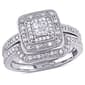 Loveblooms(tm) Princess & Round 1/3ctw. Diamond Bridal Ring Set - image 1