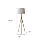 HomeRoots 59in. Solid Wood Tripod Floor Lamp With Empire Shade - image 4