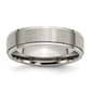 Mens Endless Affection&#40;tm&#41; 6mm Titanium Ridged Edge Brushed Band - image 1