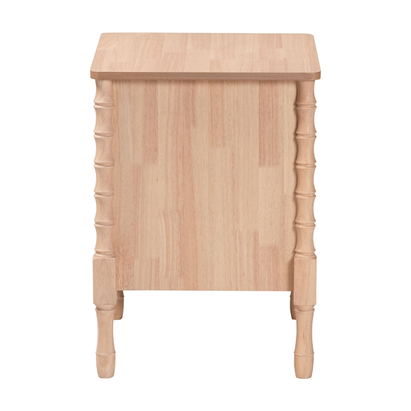 Baxton Studio Laurent Nightstand 2-Drawer Bedside Table