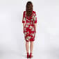 Womens Connected Apparel Elbow Sleeve Floral Ruched Sheath Dress - image 2