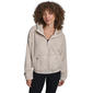 Womens DKNY Hooded Sherpa Jacket With Quilted Piecing - image 1