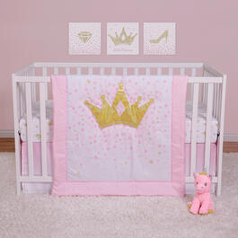 Sammy &amp; Lou Tiara Princess 4pc. Crib Bedding Set