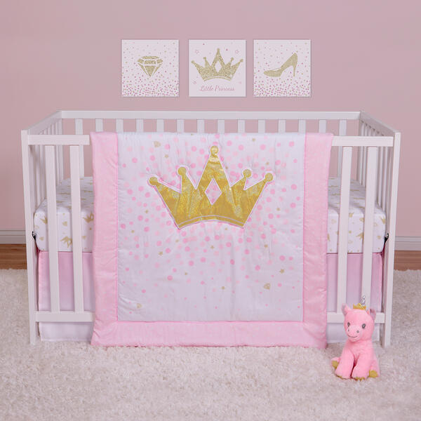 Sammy &amp; Lou Tiara Princess 4pc. Crib Bedding Set - image 