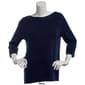 Womens Leo & Nicole 3/4 Sleeve Bateau Yarn Sweater - image 7