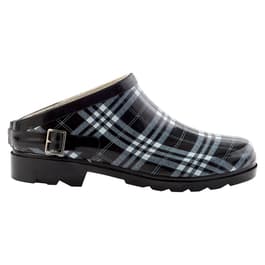 Womens Laila Rowe Plaid Slip-On Rain Boots