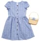 Girls (7-12) Little Lass® Eyelet Dress with Bag - image 2