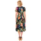 Petite Sami & Jo Short Sleeve Keyhole Neck Floral A-Line Dress - image 3
