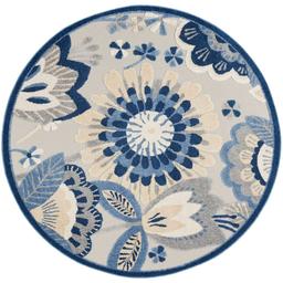 Nourison Aloha Floral Contemporary Round Rug