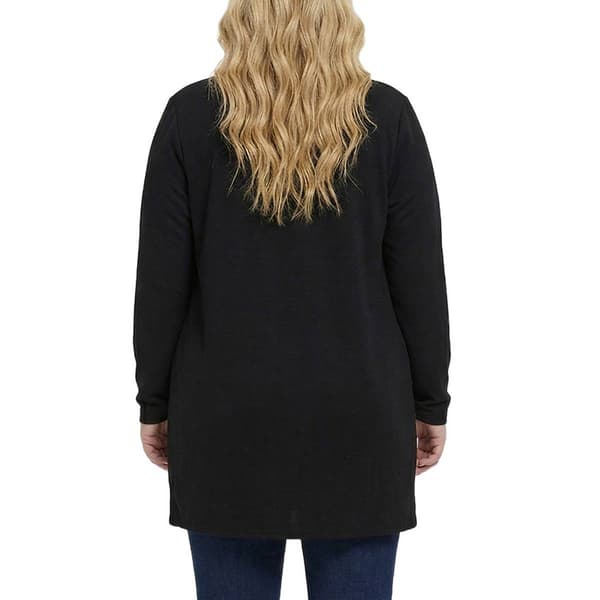 Plus Size NY Collection Long Sleeve Solid Cardigan w/Pockets