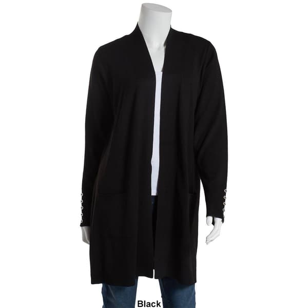 Womens 89th &amp; Madison 34in. Long Sleeve Solid Cardigan