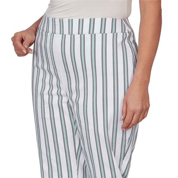 Plus Size Emaline Verde Grove I Stripe Pull On Capris