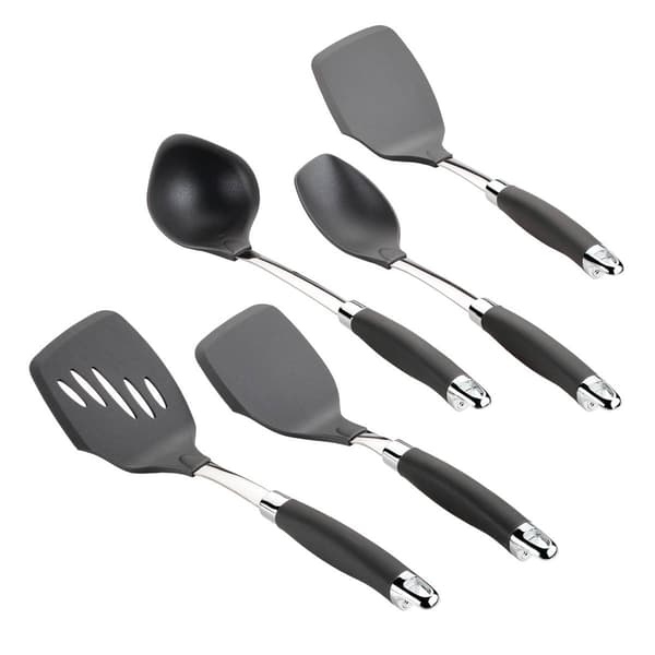 Anolon&#40;R&#41; SureGrip&#40;R&#41; 5pc. Graphite Non-Stick Utensil Set - Black
