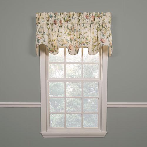 Abigail Print Lined Scallop Valance - 70x17