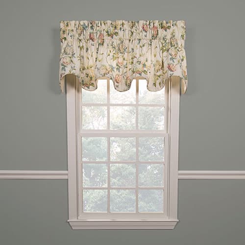 Abigail Print Lined Scallop Valance - 70x17 - image 