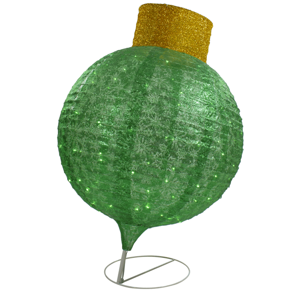 Northlight LED Green Tinsel Onion Outdoor Christmas Ornament