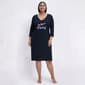 Plus Size Goodnight Kiss 3/4 Sip Sip Hooray Nightshirt - image 2