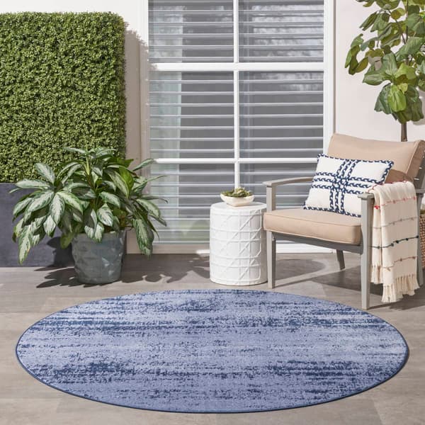 Nourison Essentials Abstract Indoor/Outdoor Round Rug
