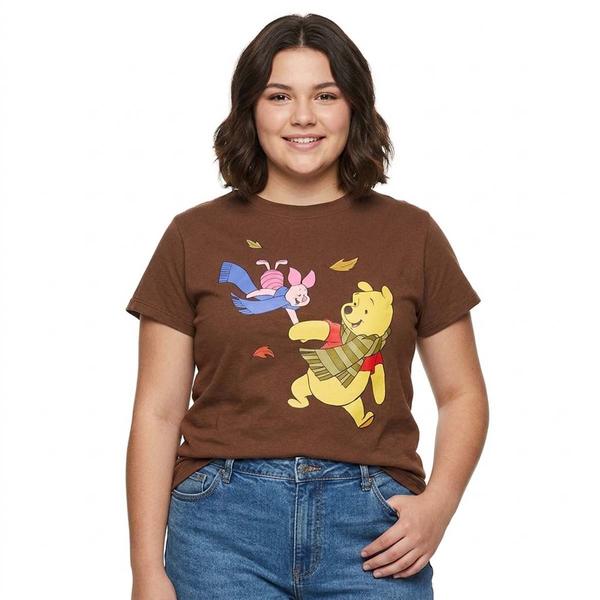 Juniors Plus Freeze Pooh & Piglet Harvest Tee