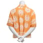 Plus Size Como Black Elbow Sleeve Floral Tie Front Hem Blouse - image 2