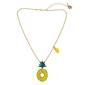 Betsey Johnson Pineapple Pendant Necklace - image 1