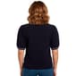 Womens Adrianna Papell Short Sleeve Scallop Edge Tipping Sweater - image 2
