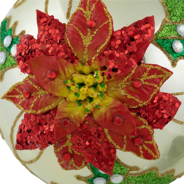 Northlight Seasonal 4in. Glittered Poinsettia Christmas Ornament