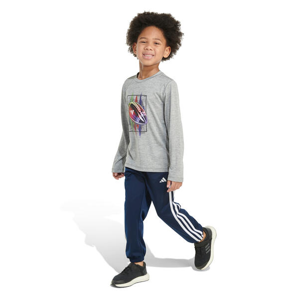 Boys &#40;4-7&#41; adidas&#40;R&#41; Long Sleeve Tee w/ Joggers - image 