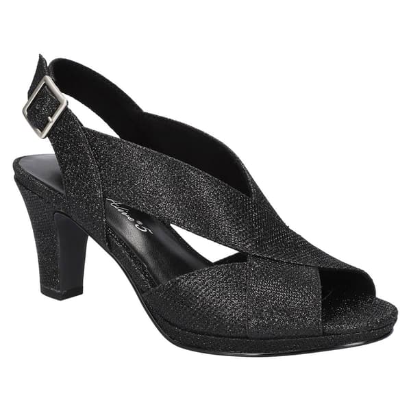 Womens Easy Street Christy Glitter Peep Toe Heels - image 