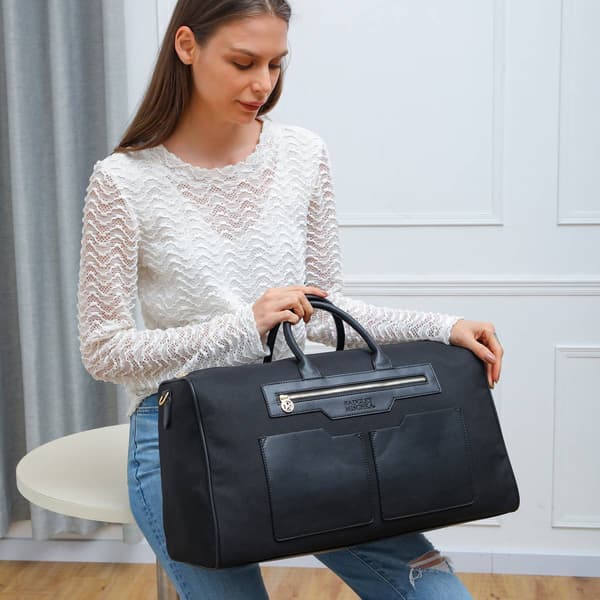Badgley Mischka Juliet Canvas Weekender Duffel Travel Bag
