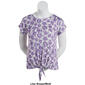 Petite Architect&#174; Short Sleeve Tie Front Floral Tee - image 3