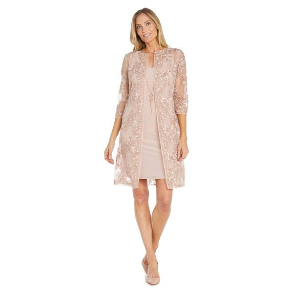 Womens R&M Richards Soutache Duster Jacket Dress - image 