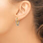 Gold Classics&#8482; 14kt. Two-Tone Hoop With Loop Earrings - image 3