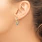 Gold Classics™ 14kt. Two-Tone Hoop With Loop Earrings - image 3