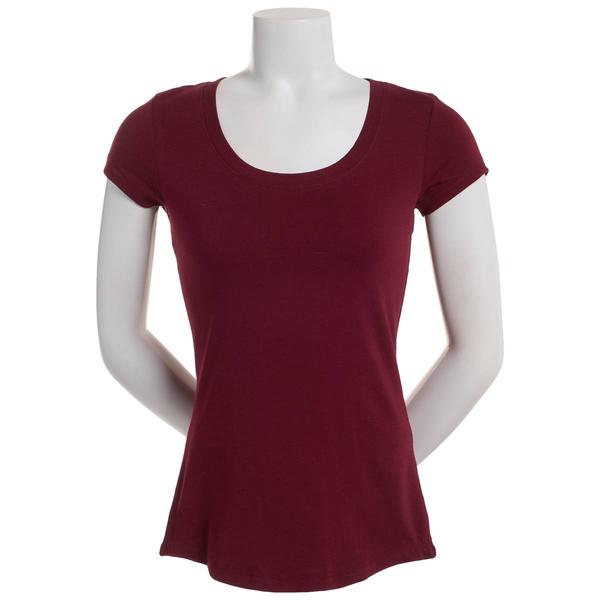 Juniors Aveto Basic Scoop Neck Tee - image 