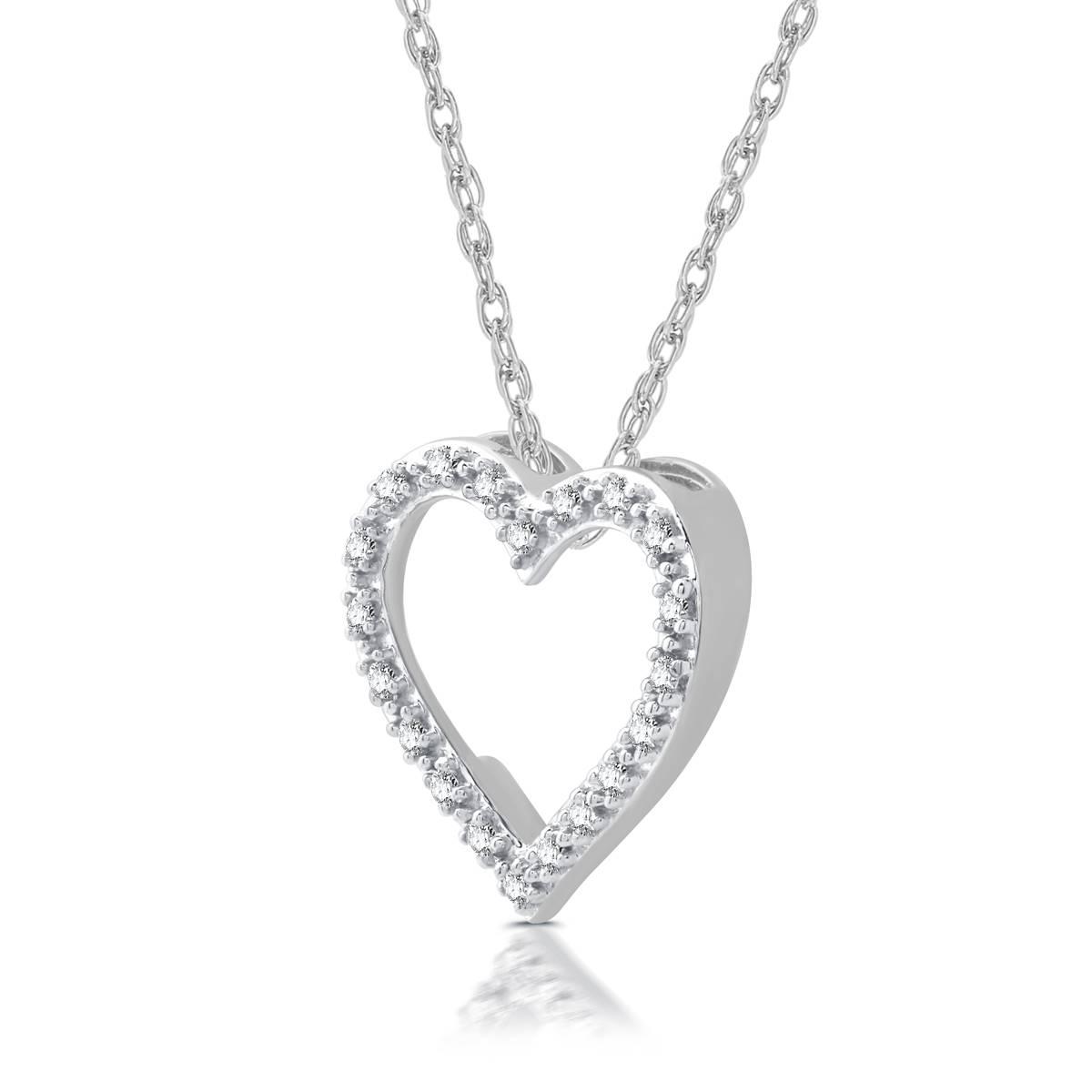 Nova Star® 1/10cttw. Lab Grown Diamond Heart Shape Pendant