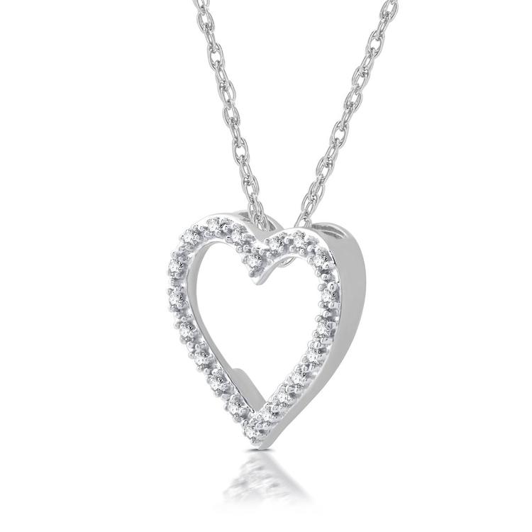 Nova Star® 1/10cttw. Lab Grown Diamond Heart Shape Pendant