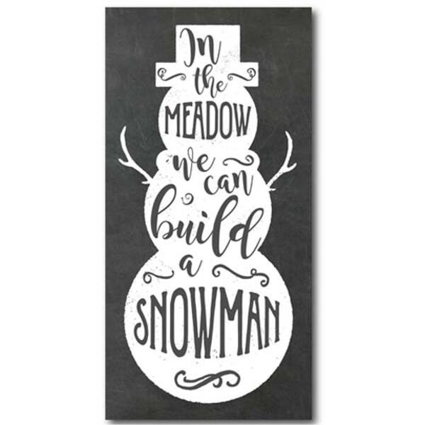 Courtside Market Build A Snowman Wrapped Canvas Wall Art - image 