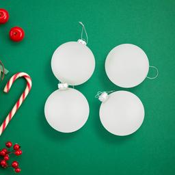 Northlight 4ct. Frosted Matte Glass Christmas Ornaments