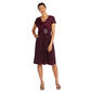 Petite R&M Richards Short Sleeve Rhinestone Trim Wrap Dress - image 1