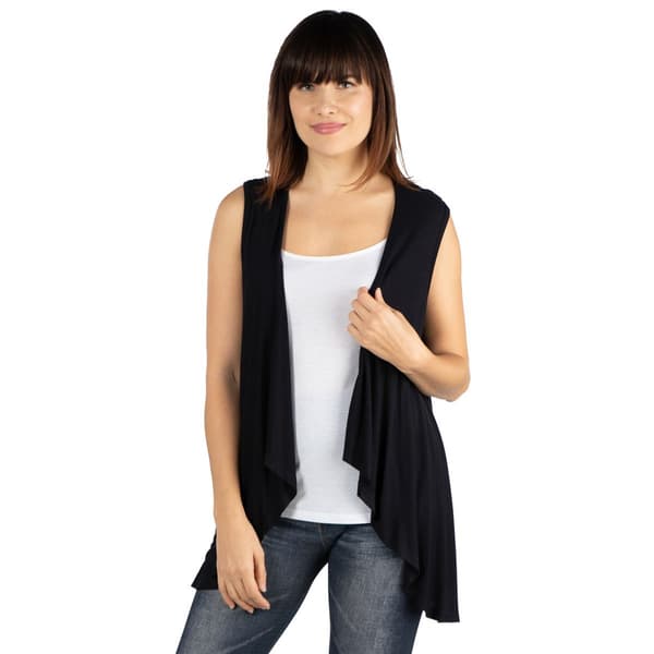 Womens 24/7 Comfort Apparel Open Front Cardigan Vest - image 